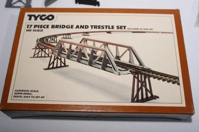TYCO 16 шт. мост и эстакада набор HO поезд 909S отсутствует 1 + опросы/знаки - Изображение 1 из 4