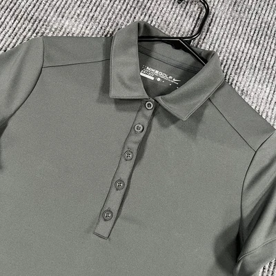 Nike Golf Polo Mujer Mediano Gris Manga Corta Dri Fit Atlético Informal Nuevo Foto 1 de 4
