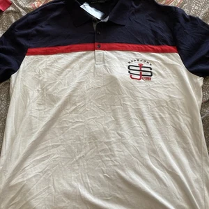 Camisa polo de golf Sean John para hombre roja blanca azul nueva talla XXL $64 A3 Diddy Puffy - Imagen 1 de 4
