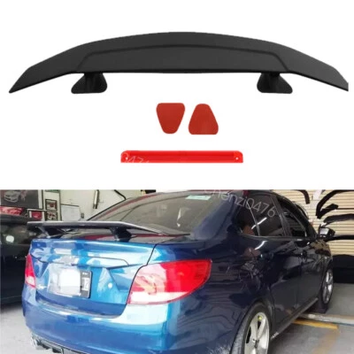 For Chevrolet Aveo 46" Matte Black Spoiler Wing Rear Trunk Wing GT Style Foto 1 de 4