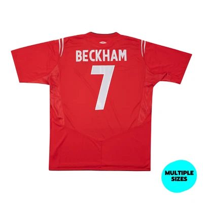 MAILLOT EXTÉRIEUR ANGLETERRE 2004-06 - BECKHAM 7 - 8/10 - Photo 1/3