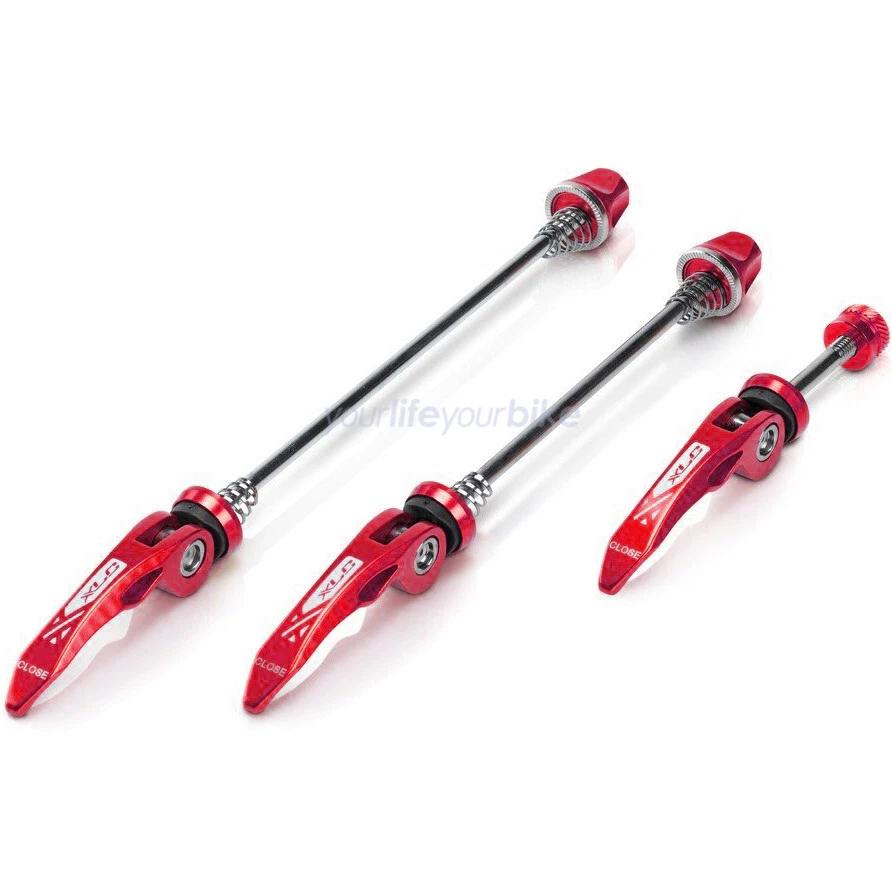 XLC L05 SCHNELLSPANNER SET 100mm/135mm SATZ FAHRRAD QR RENNRAD MTB TREKKING ROT - Bild 1 von 1
