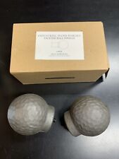 Set of 2 Restoration Hardware Industrial Hand Forged Faceted Ball Finials Large