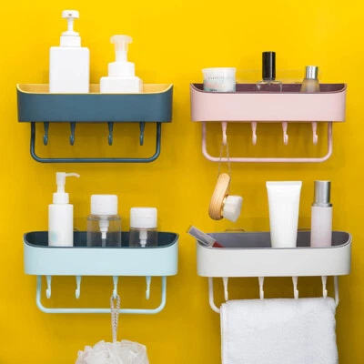 Küche Bad Dusche Absaugregal Wandmontage Aufbewahrungskorb Caddy Rack Neu - Bild 1 von 4