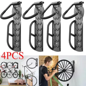 4X Bike Storage Wall Mounted Hook Bicycle Steel Rack Hanger Stand Up to 66lb - Picture 1 of 10