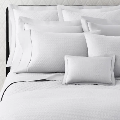 $830 НОВЫЙ Ralph Lauren 800 TC BEDFORD СТЕГАНОЕ ПОКРЫВАЛО + 2 EURO SHAMS белый QUEEN  - Изображение 1 из 4