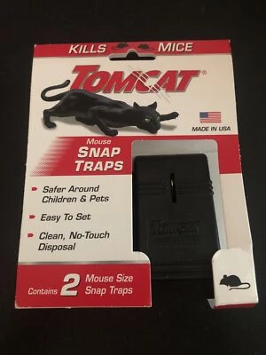 [2 PACK] Trampas a Presión Tomcat Mouse - Tamaño de Ratón de Plástico - Trampas a Presión Reutilizables Foto 1 de 4