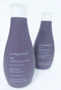 LIVING PROOF CURL CONDITIONING WASH & DETANGLING RINSE 11.5 OZ Duo! - Picture 1 of 2