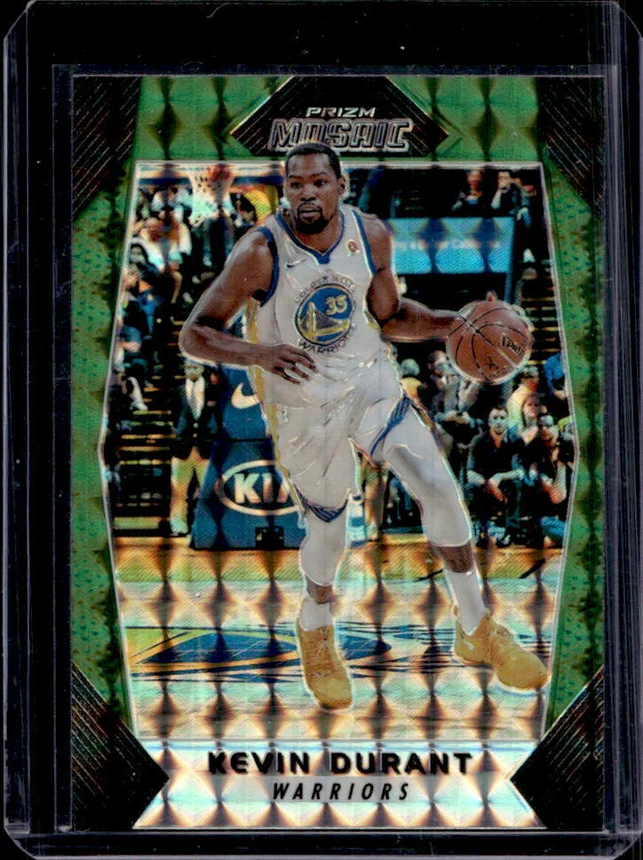 2017-18 Prizm Mosaic Kevin Durant Green Prizm #34 Warriors