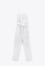 zara white overalls