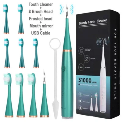 Electric Ultrasonic Dental Calculus Tooth Cleaner Scaler Plaque Remover Kit EDF - image 1 of 4