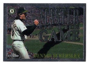 1996 Topps Chrome Masters of the Game #01 Dennis Eckersley Oakland Athletics #1