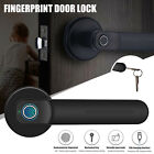 Safe Fingerprint Internal Door Lock Biometric Smart Door Handle w/ 2 Backup Keys