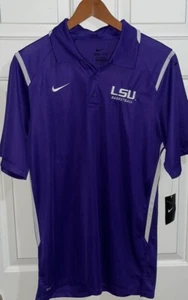 New With Tags LSU Basketball Polo Nike Dri Fit Size Small  - Picture 1 of 4