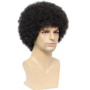 Afro Kinkly Curly Perücken Synthetische Perücke für schwarze Männer Kunsthaar - Bild 1 von 6