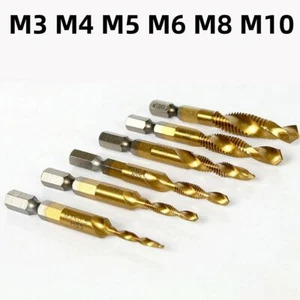 M3 M4 M5 M6 M8 M10 Spiral Flute Machine Taps Drill Set HSS / HSSM35 / Titanium - Picture 1 of 38