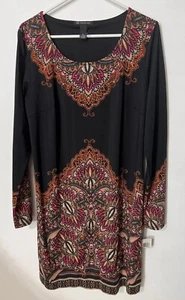 INC International Concepts Etuikleid Color Block/ Paisley Perlen U-Ausschnitt - Bild 1 von 10