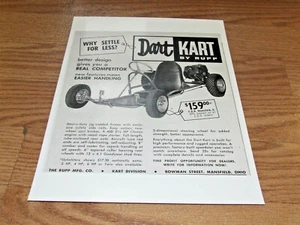WOW" VINTAGE 1960.sRUPP DART KART BY RUPP GOKART / GO KART AD ( REPRODUCTION ) - Picture 1 of 1