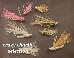 Bonefish Fliegenauswahl, 8 Knochenfischfliegen, Crazy Charlie Fly. Crazy Charlies - Bild 1 von 3