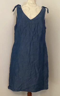 NWT BRAVISSIMO SLEEVELESS DENIM CHAMBRAY SUNDRESS CURVY SIZE 14 CASUAL SUMMER - Image 1 of 3