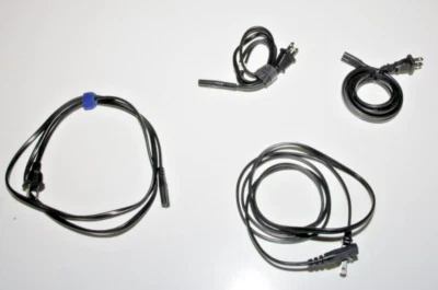 lot of4, various lengths,  Power Cord, 2 Prong, Universal, Black - Image 1 of 4