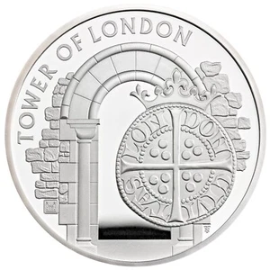 The Tower of London - Royal Mint 2020 Silber PP Piedfort £5 Münze - Bild 1 von 2