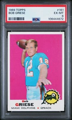 Graded 1969 Topps Bob Griese #262 Football Card PSA 6 EX-MT - Image 1 of 2