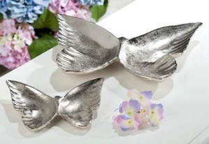 Deko Schale Butterfly Alu Silber (G20355) Metallschale Dekoschale - Bild 1 von 2