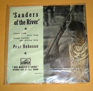 Vintage Paul Robeson "Sanders of the River" 45RPM Record-Made In Great Britain - Bild 1 von 1
