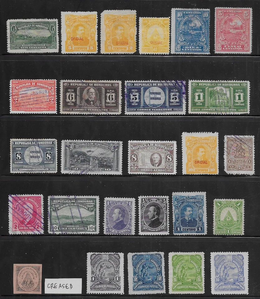26 марок Гондураса из качественного старого антикварного альбома - Изображение 1 из 1