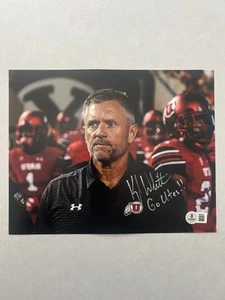 Kyle Whittingham autographed signed 8x10 photo Beckett BAS COA CFB Utah Utes - Picture 1 of 1