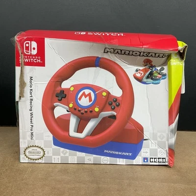 Hori Mario Kart Racing Wheel Pro Mini con Pedales Nintendo Switch Probado Funciona Foto 1 de 4