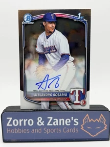 ALEJANDRO ROSARIO 2025 Bowman Chrome Prospect 1st Bowman  AUTO #CPA-ARO Rangers - Picture 1 of 2