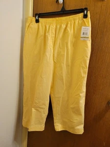 Breckenridge Womens Size 14 Yellow Twill Capri New See Description - Picture 1 of 23
