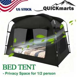 Indoor Bed Tent Portable Breathable Sleeping Canopy Privacy Space fr Adults Kids - Picture 1 of 11