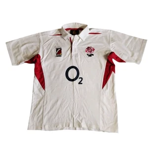 England Rugby Trikot Herren L weiß rot Home 2006 Sport Union Sevens O2 selten rose - Bild 1 von 17
