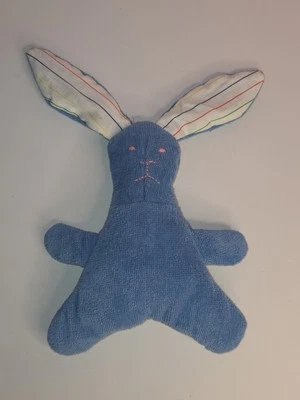 Vintage Carter's Plush Bunny Blue Striped Ears Lovey Baby Rare Made In Usa Htf - Image 1 of 4