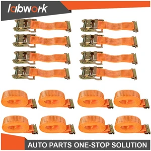 Labwork E-Track Ratchet Heavy Duty Straps Tie Down 8 Pack 2" x 20' 4000 lbs US - Picture 1 of 15