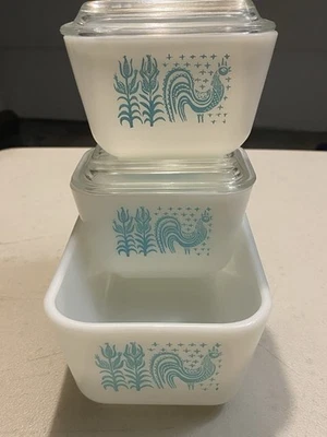 Pyrex 0501 O 502 1-1/2 Cup 1 1/2 Pt Amish Butterprint Refrigerator Dish - Image 1 of 4