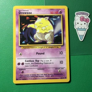 Drowzee - Casi Nuevo Conjunto Base 2 Ilimitado 73/130 Cartas Pokémon Comunes WOTC 2000 De Colección - Imagen 1 de 2