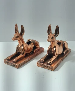 Ancient Egyptian Mythology Art Statuettes God Anubis God Of Death Set Of 2 - Bild 1 von 10