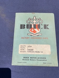 1952?? Buick 70 Roadmaster NOS UNOPENED Carburetor Gasket Set #1346889 - Picture 1 of 2