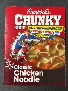 1997-98 Campbell's Chicken Noodle Chunky Soup Label Wayne Gretzky NM-MINT - Picture 1 of 2