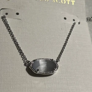 Collana corta Kendra Scott Elisa bianca iridescente drusy canna di fucile nuova con etichetta - Foto 1 di 14