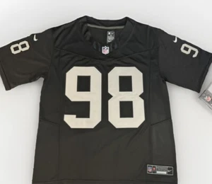 2XL Maxx Crosby #98 Vapor FUSE Jersey Black Elite Quality Las Vegas Raiders - Picture 1 of 10