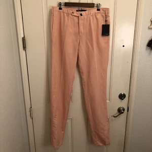 NWT $375 Incotex Benn 36 Pink Coral Salmon Chinos Trousers Pants New 69189 - Picture 1 of 17