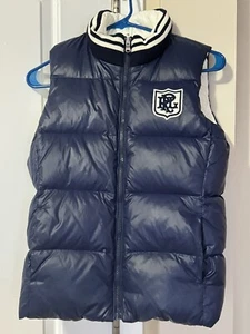 Polo Ralph Lauren Kids Down Vest Puffer Navy Blue White REVERSIBLE Size L 12-14 - Bild 1 von 6