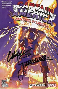 Captain America Sentinel of Liberty Marvel Comics TPB signed by Lanzig & Kelly - Picture 1 of 3