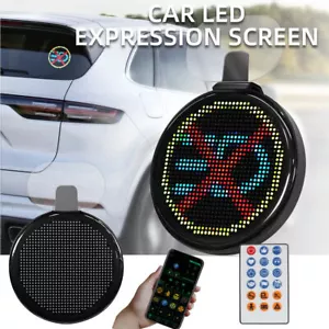 Car LED Rear Window Display Bluetooth Remote Pixel Emoji Scroll App Control - Picture 1 of 12