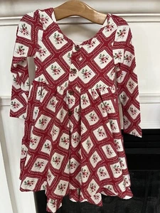 NWT Sweet Honey Dress 6 Red Floral Christmas Valentines Twirl - Picture 1 of 3